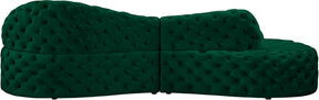 Meridian Furniture Royal Green Velvet 2pc. Sectional