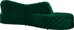 Meridian Furniture Royal Green Velvet 2pc. Sectional