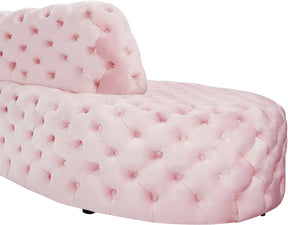 Meridian Furniture Royal Pink Velvet 2pc. Sectional