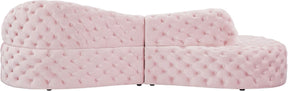 Meridian Furniture Royal Pink Velvet 2pc. Sectional