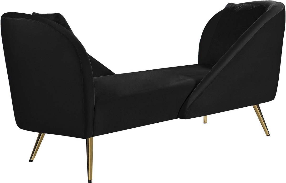 Meridian Furniture Nolan Black Velvet Chaise