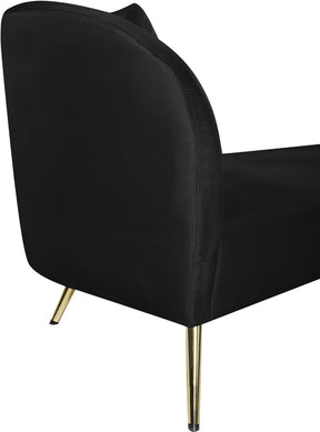 Meridian Furniture Nolan Black Velvet Chaise