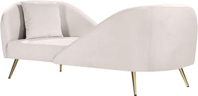 Meridian Furniture Nolan Cream Velvet Chaise