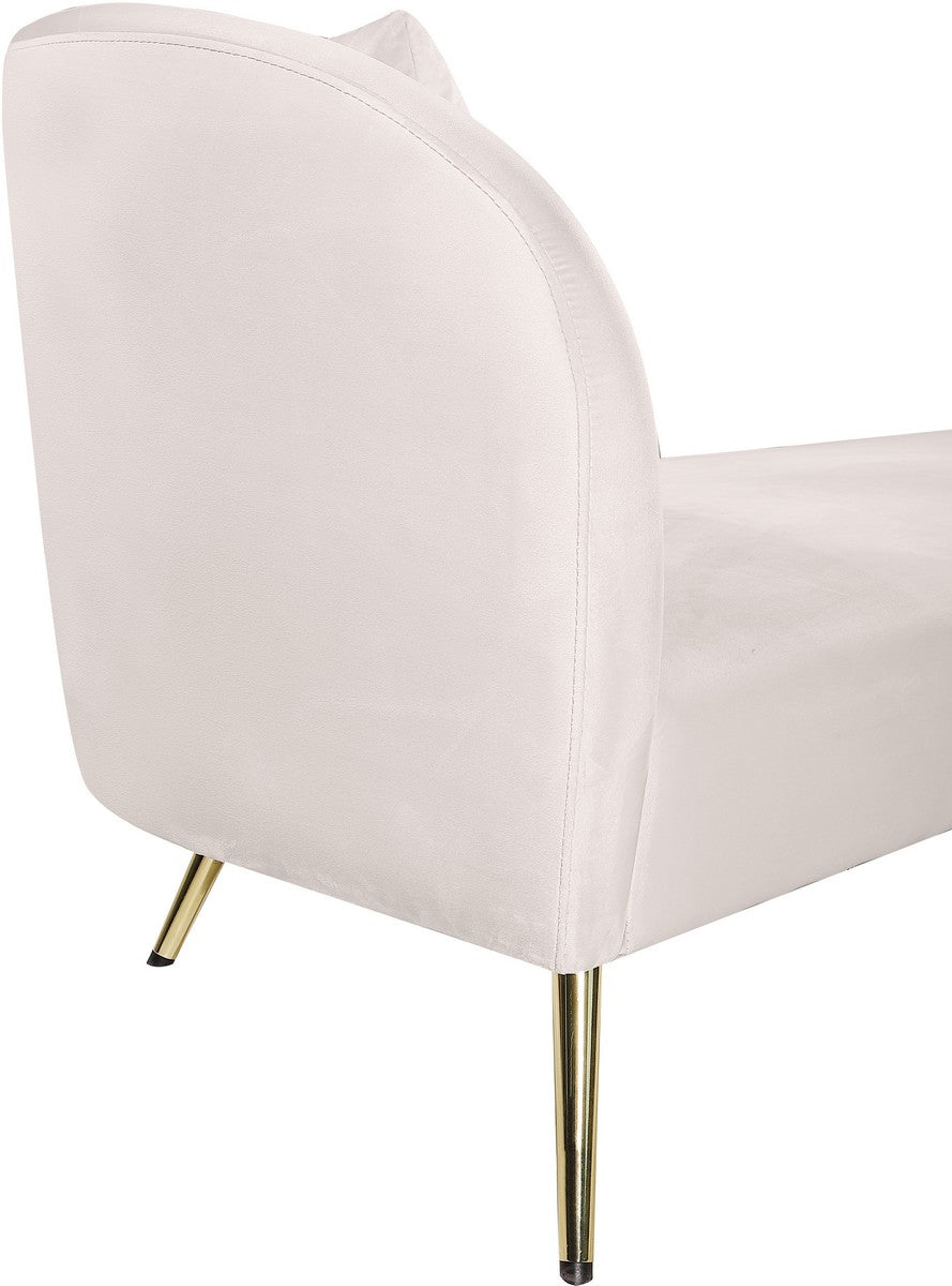 Meridian Furniture Nolan Cream Velvet Chaise