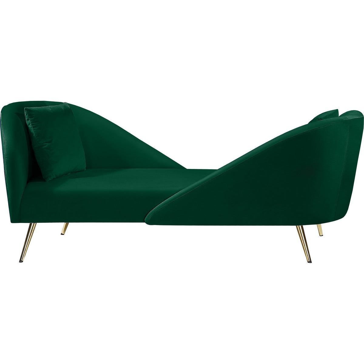 Meridian Furniture Nolan Green Velvet ChaiseMeridian Furniture - Chaise - Minimal And Modern - 1