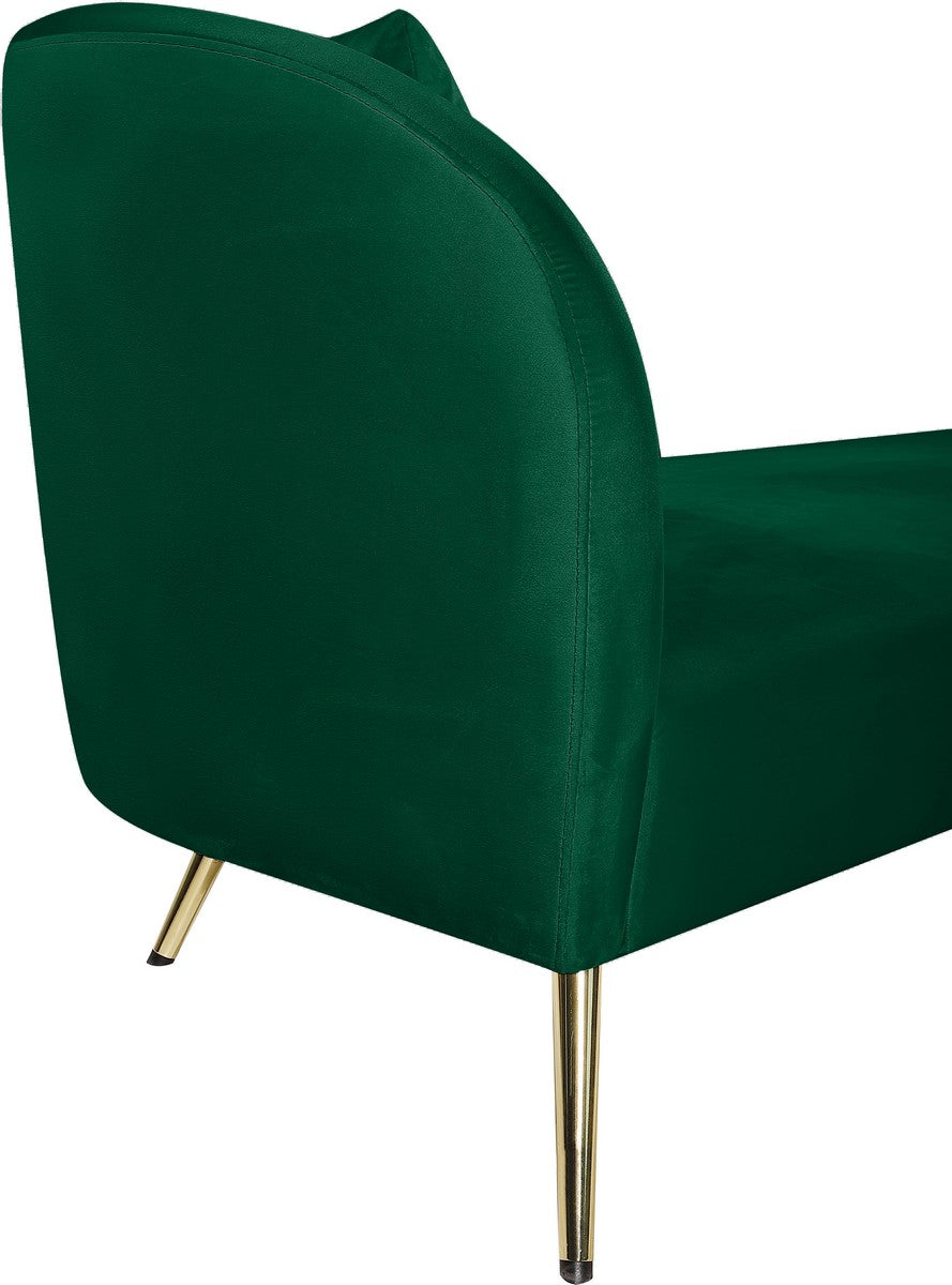 Meridian Furniture Nolan Green Velvet Chaise