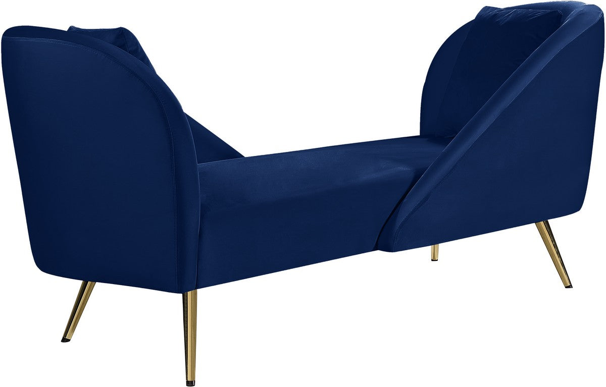 Meridian Furniture Nolan Navy Velvet Chaise