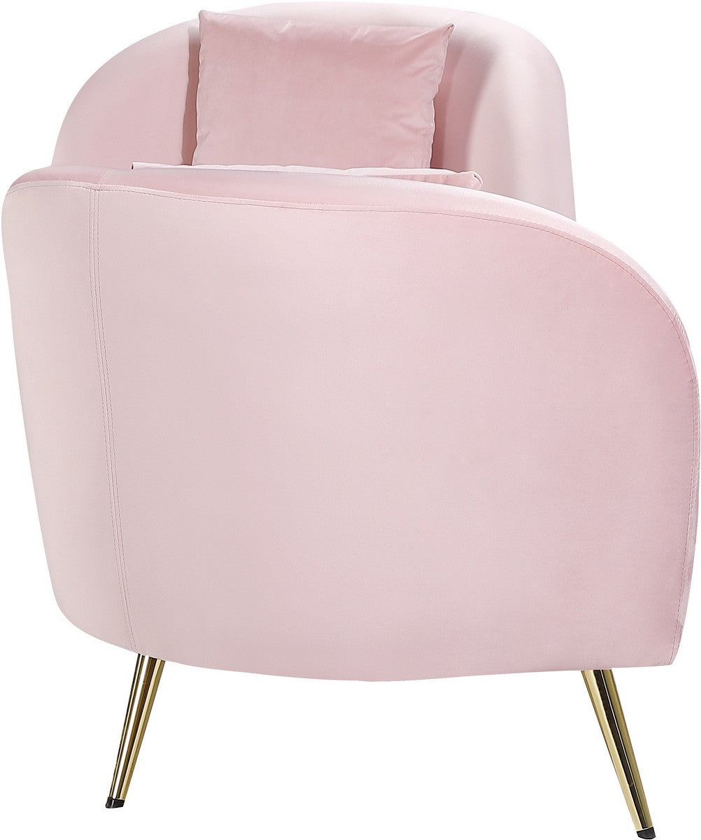 Meridian Furniture Nolan Pink Velvet Chaise