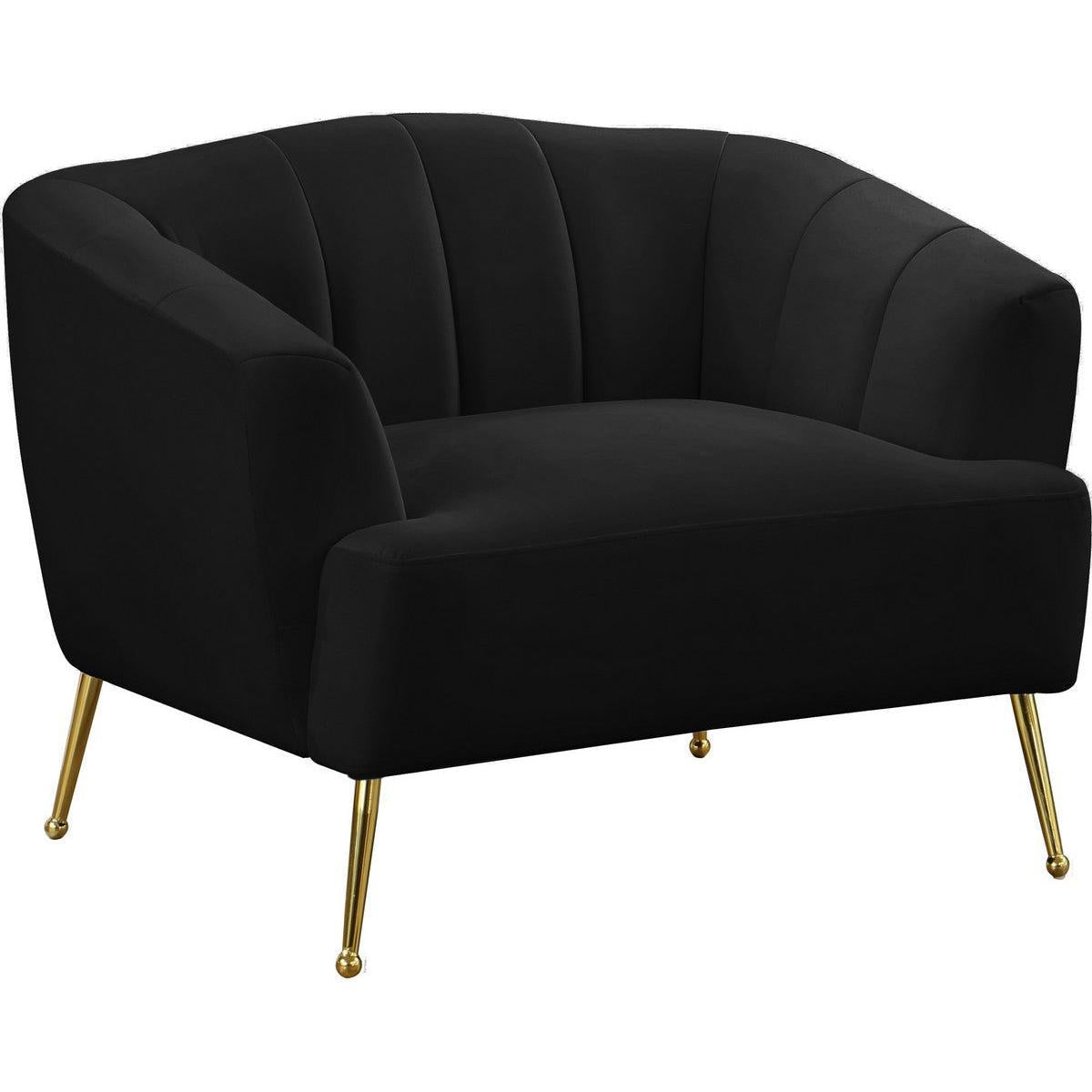 Meridian Furniture Tori Black Velvet ChairMeridian Furniture - Chair - Minimal And Modern - 1