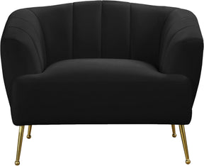 Meridian Furniture Tori Black Velvet Chair