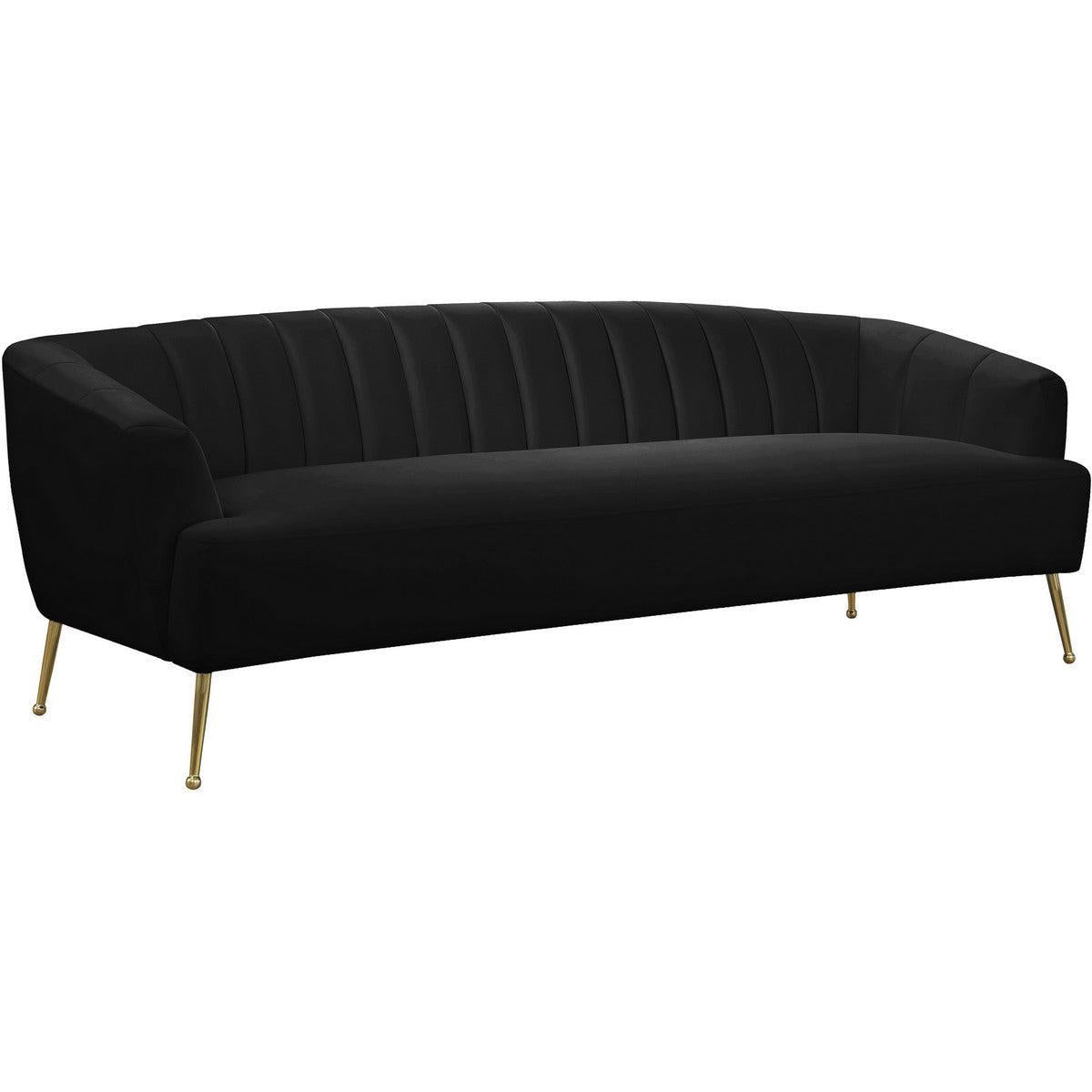 Meridian Furniture Tori Black Velvet SofaMeridian Furniture - Sofa - Minimal And Modern - 1