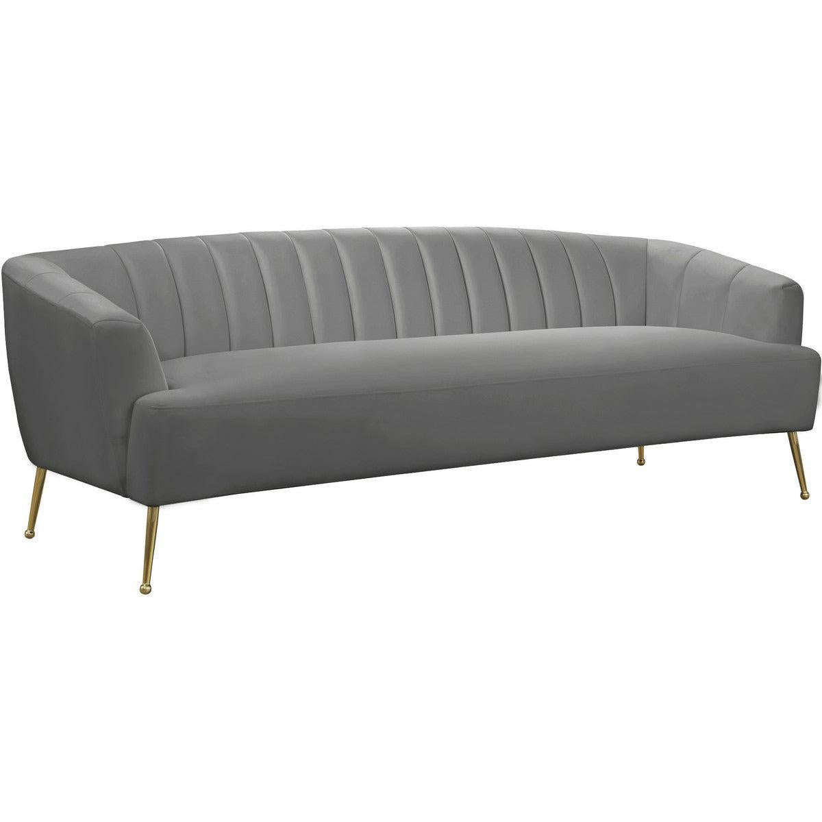 Meridian Furniture Tori Grey Velvet SofaMeridian Furniture - Sofa - Minimal And Modern - 1