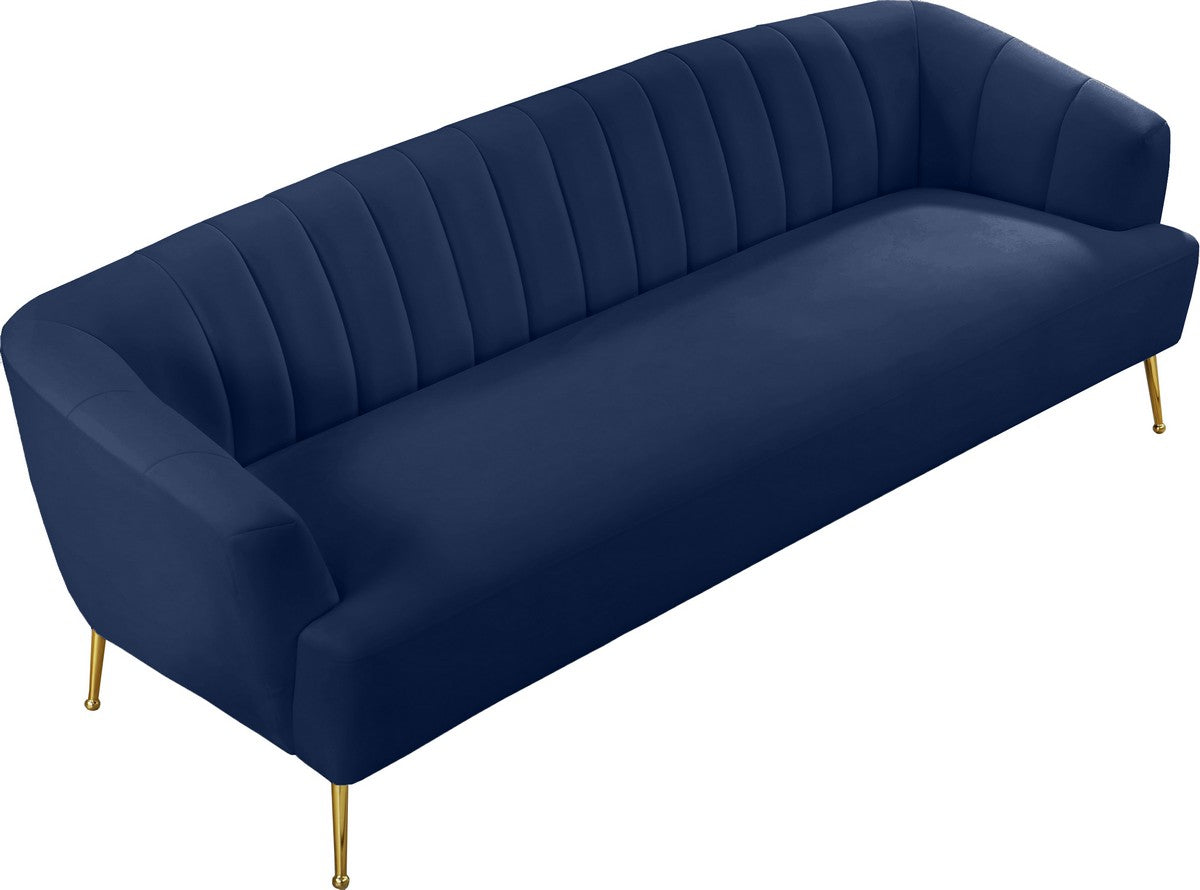 Meridian Furniture Tori Navy Velvet Sofa