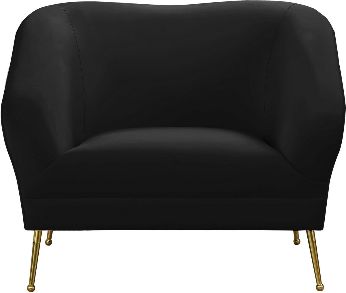 Meridian Furniture Hermosa Black Velvet Chair