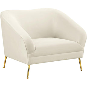 Meridian Furniture Hermosa Cream Velvet ChairMeridian Furniture - Chair - Minimal And Modern - 1