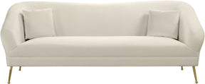 Meridian Furniture Hermosa Cream Velvet Sofa