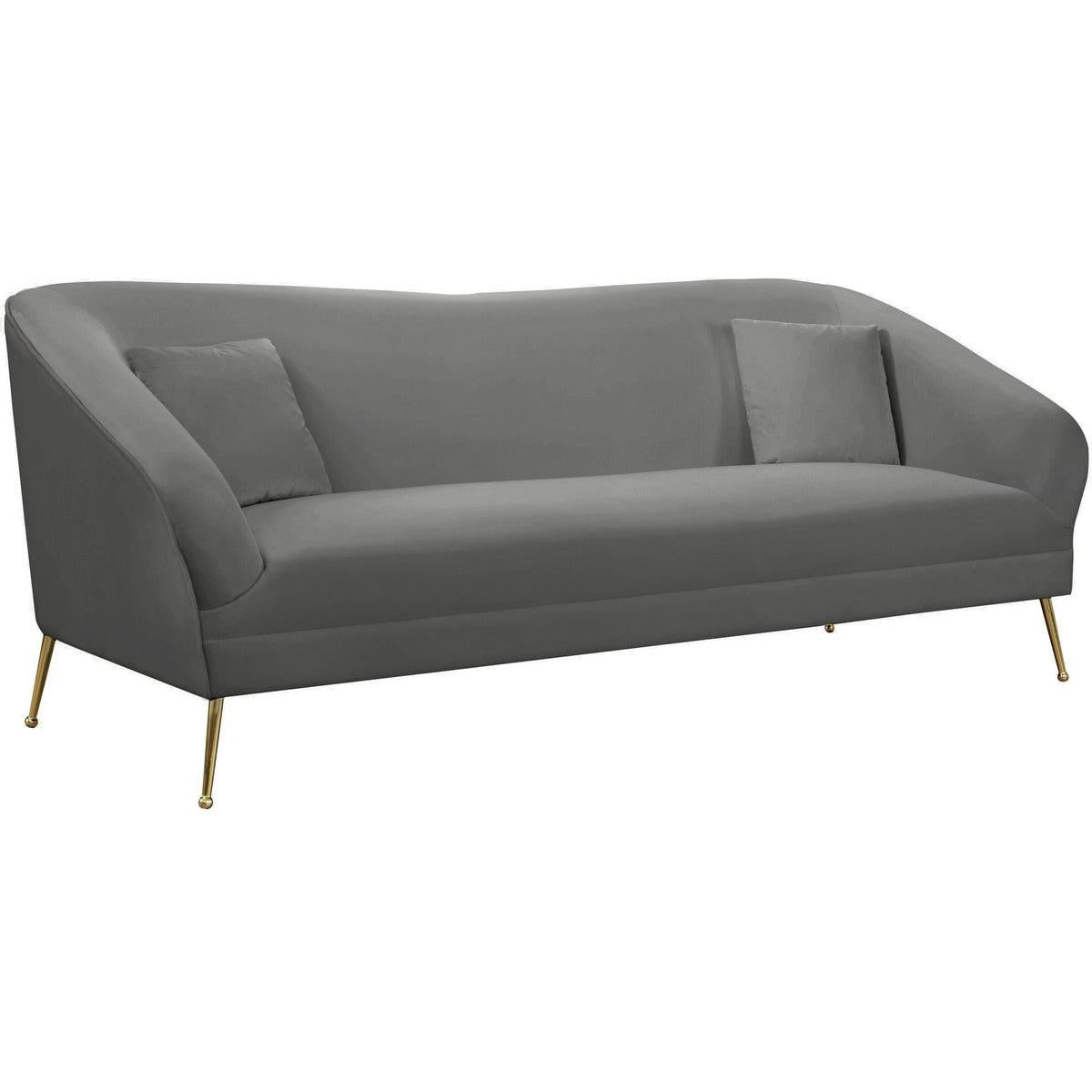 Meridian Furniture Hermosa Grey Velvet SofaMeridian Furniture - Sofa - Minimal And Modern - 1