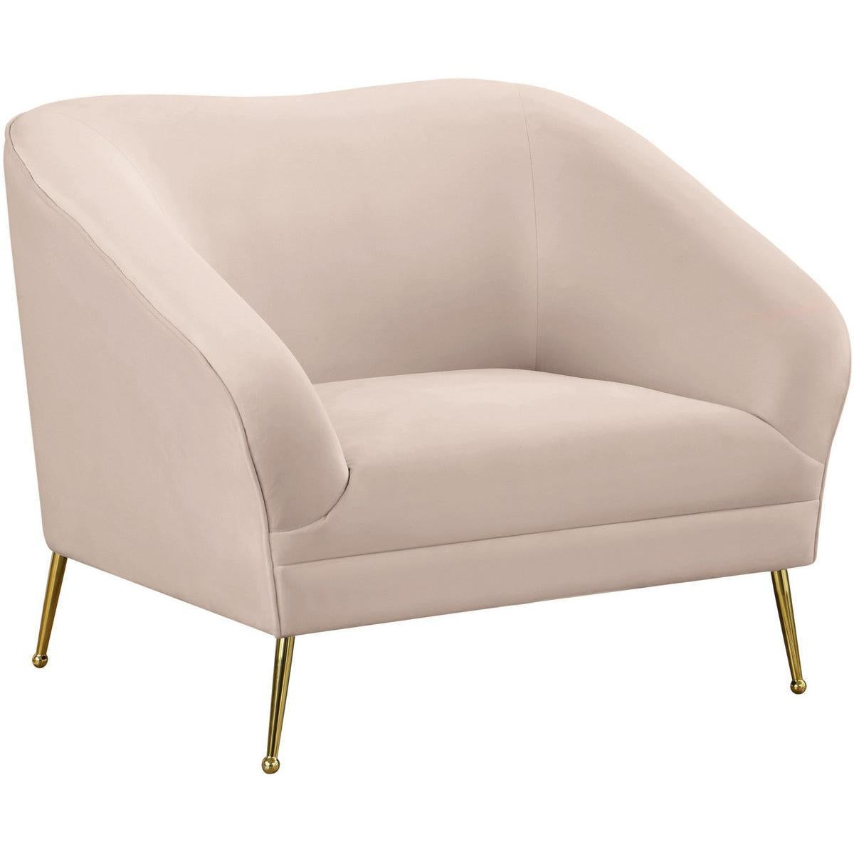 Meridian Furniture Hermosa Pink Velvet ChairMeridian Furniture - Chair - Minimal And Modern - 1