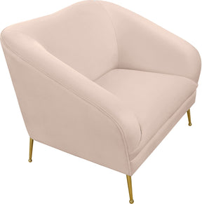 Meridian Furniture Hermosa Pink Velvet Chair