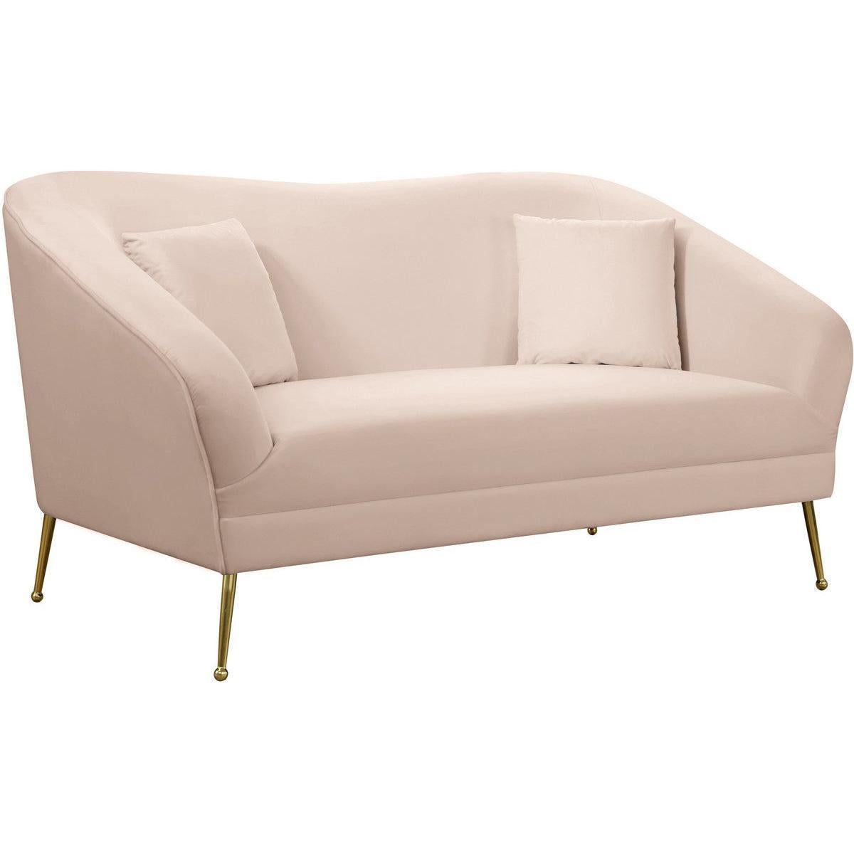 Meridian Furniture Hermosa Pink Velvet LoveseatMeridian Furniture - Loveseat - Minimal And Modern - 1