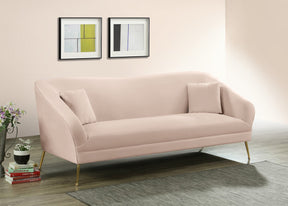 Meridian Furniture Hermosa Pink Velvet Sofa