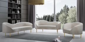 Meridian Furniture Ritz Cream Velvet Chair
