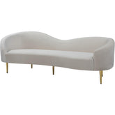 Meridian Furniture Ritz Cream Velvet SofaMeridian Furniture - Sofa - Minimal And Modern - 1