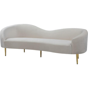 Meridian Furniture Ritz Cream Velvet SofaMeridian Furniture - Sofa - Minimal And Modern - 1