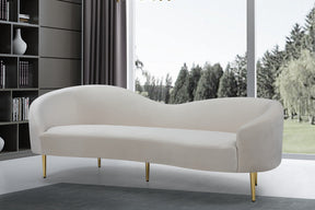 Meridian Furniture Ritz Cream Velvet Sofa