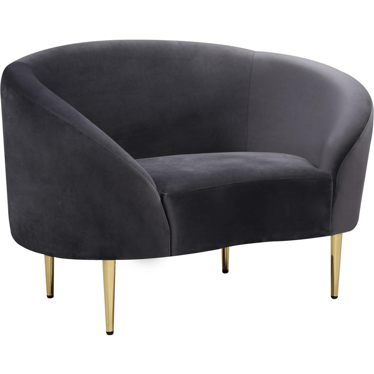 Meridian Furniture Ritz Grey Velvet ChairMeridian Furniture - Chair - Minimal And Modern - 1