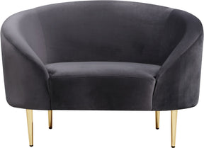 Meridian Furniture Ritz Grey Velvet Chair