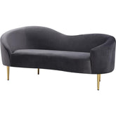 Meridian Furniture Ritz Grey Velvet LoveseatMeridian Furniture - Loveseat - Minimal And Modern - 1