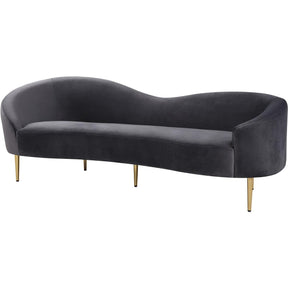 Meridian Furniture Ritz Grey Velvet SofaMeridian Furniture - Sofa - Minimal And Modern - 1