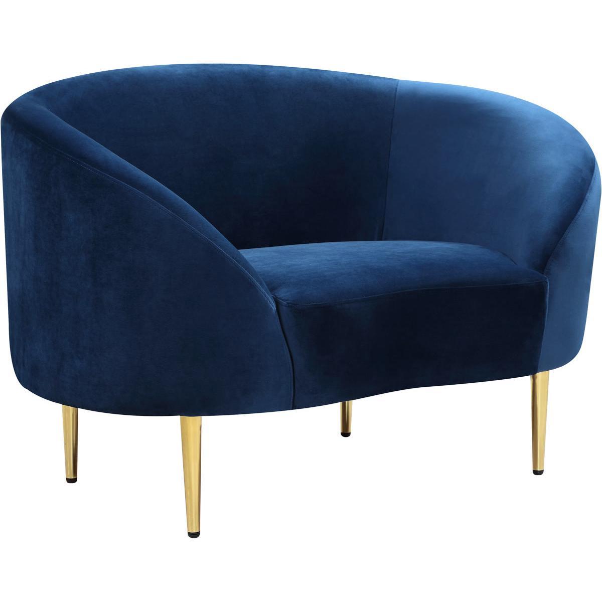 Meridian Furniture Ritz Navy Velvet ChairMeridian Furniture - Chair - Minimal And Modern - 1