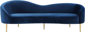 Meridian Furniture Ritz Navy Velvet Sofa