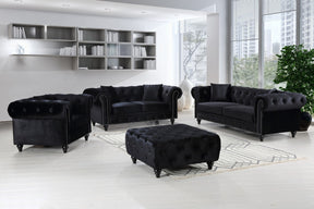 Meridian Furniture Chesterfield Black Velvet Chair