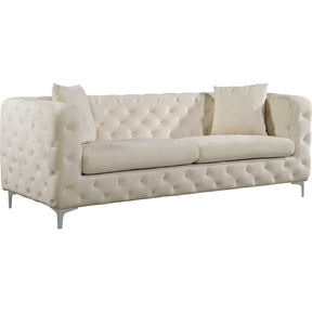 Meridian Furniture Scarlett Cream Velvet SofaMeridian Furniture - Sofa - Minimal And Modern - 1