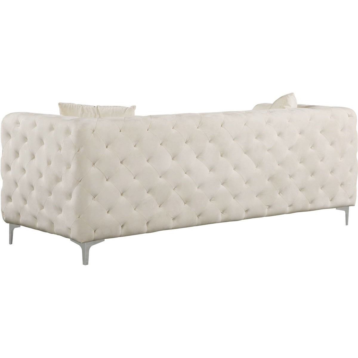 Meridian Furniture Scarlett Cream Velvet Sofa-Minimal & Modern
