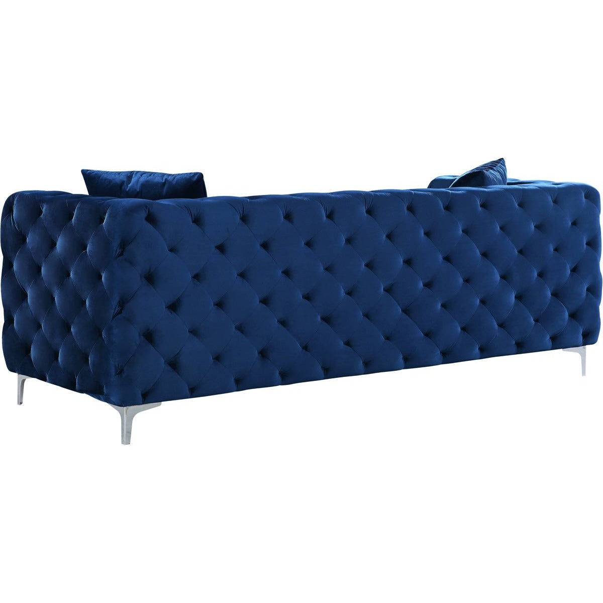 Meridian Furniture Scarlett Navy Velvet Sofa-Minimal & Modern