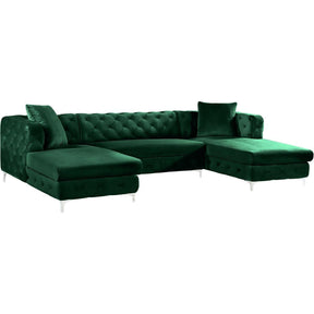 Meridian Furniture Gail Green Velvet 3pc. SectionalMeridian Furniture - 3pc. Sectional - Minimal And Modern - 1