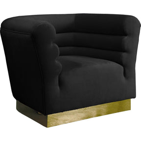 Meridian Furniture Bellini Black Velvet ChairMeridian Furniture - Chair - Minimal And Modern - 1