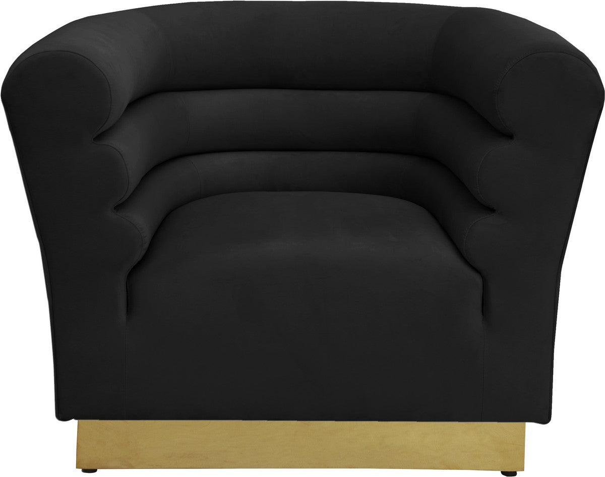 Meridian Furniture Bellini Black Velvet Chair
