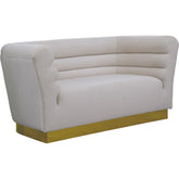 Meridian Furniture Bellini Cream Velvet LoveseatMeridian Furniture - Loveseat - Minimal And Modern - 1