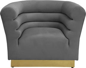 Meridian Furniture Bellini Grey Velvet Chair