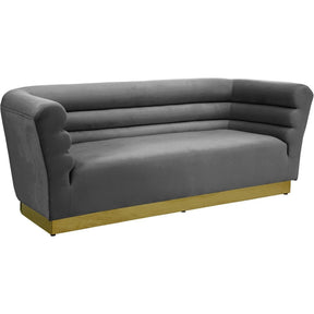 Meridian Furniture Bellini Grey Velvet SofaMeridian Furniture - Sofa - Minimal And Modern - 1