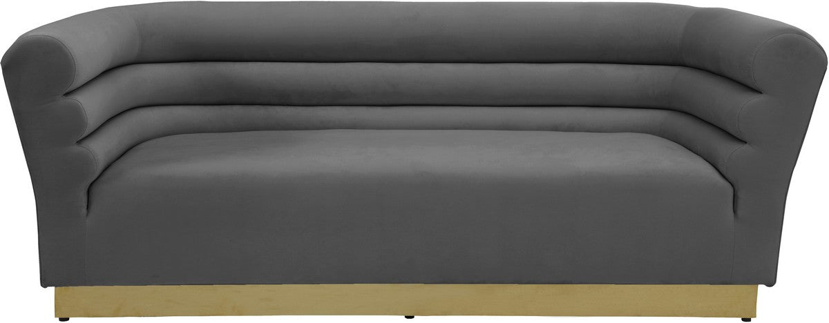 Meridian Furniture Bellini Grey Velvet Sofa