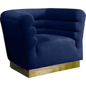 Meridian Furniture Bellini Navy Velvet ChairMeridian Furniture - Chair - Minimal And Modern - 1
