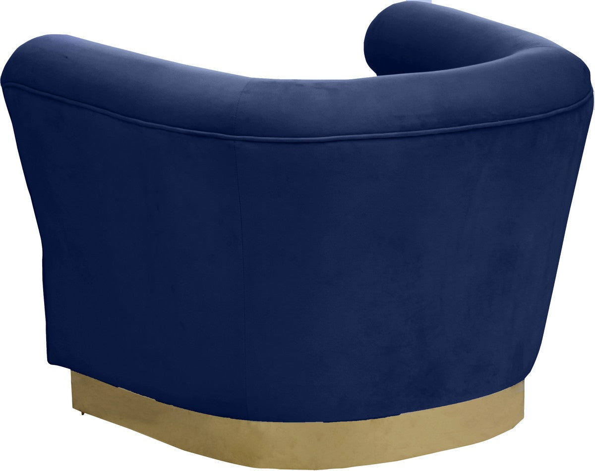 Meridian Furniture Bellini Navy Velvet Chair