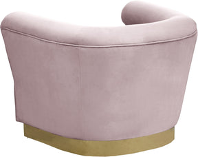 Meridian Furniture Bellini Pink Velvet Chair