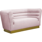 Meridian Furniture Bellini Pink Velvet LoveseatMeridian Furniture - Loveseat - Minimal And Modern - 1